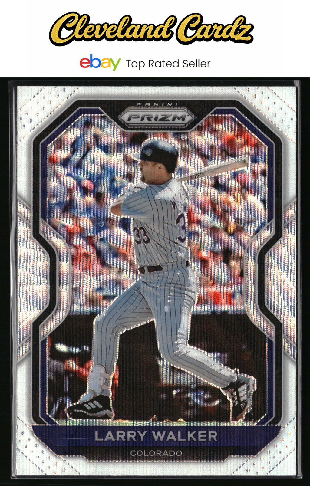 2021 Panini Prizm #69 Larry Walker White Wave Prizm
