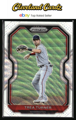 2021 Panini Prizm #24 Trea Turner White Wave Prizm