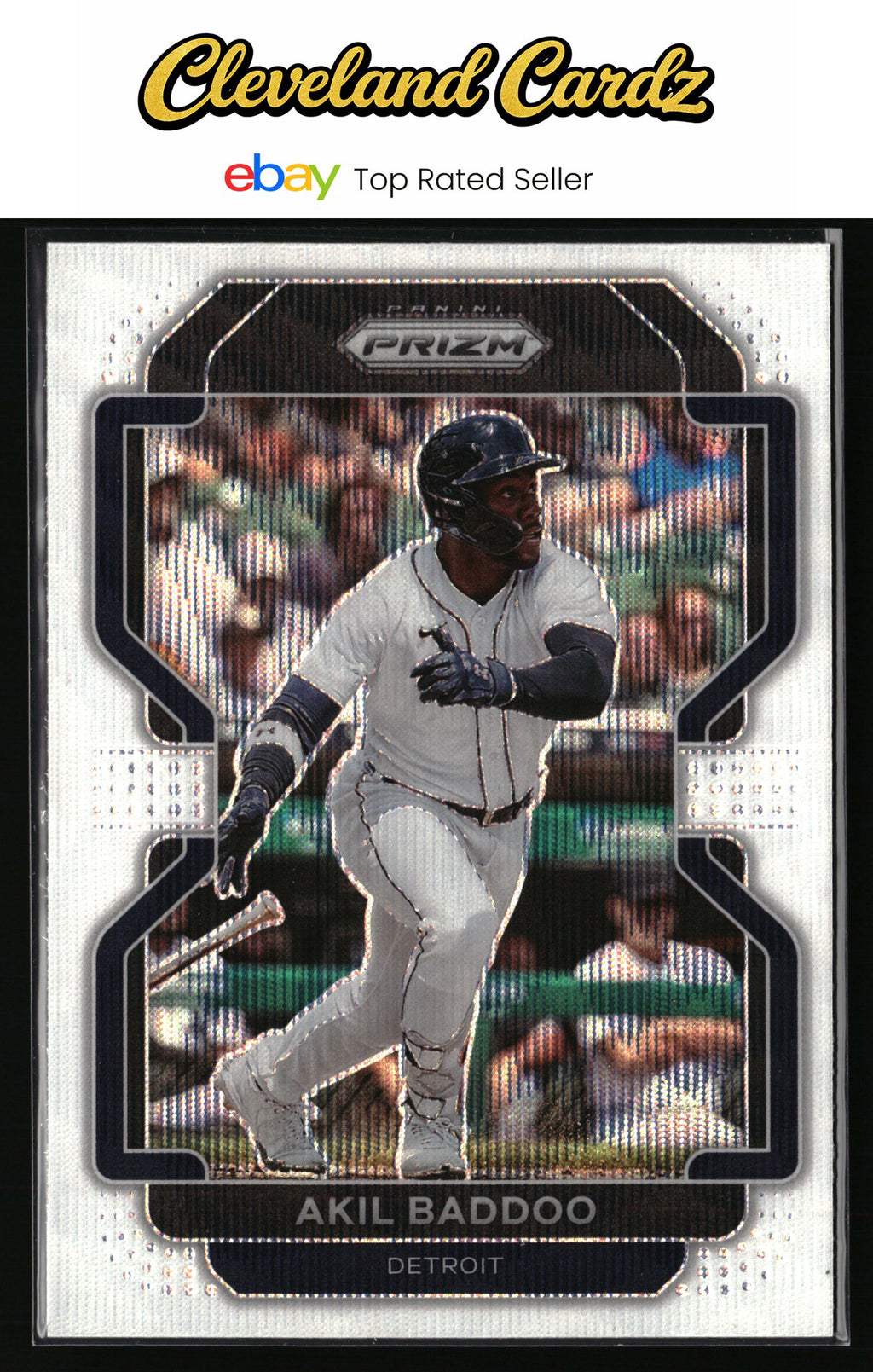 2022 Panini Prizm #121 Akil Baddoo White Wave Prizm