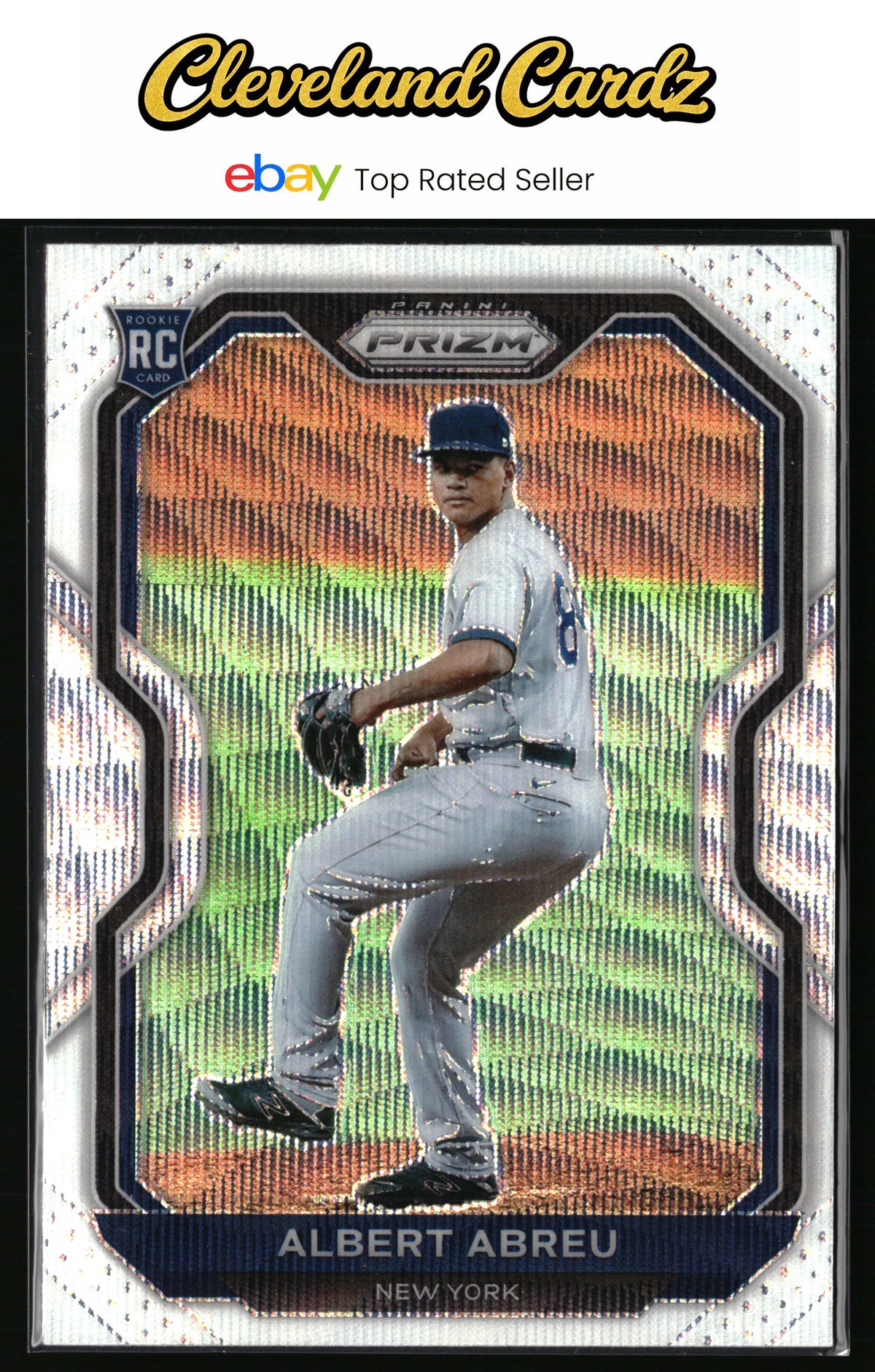 2021 Panini Prizm #193 Albert Abreu White Wave Prizm