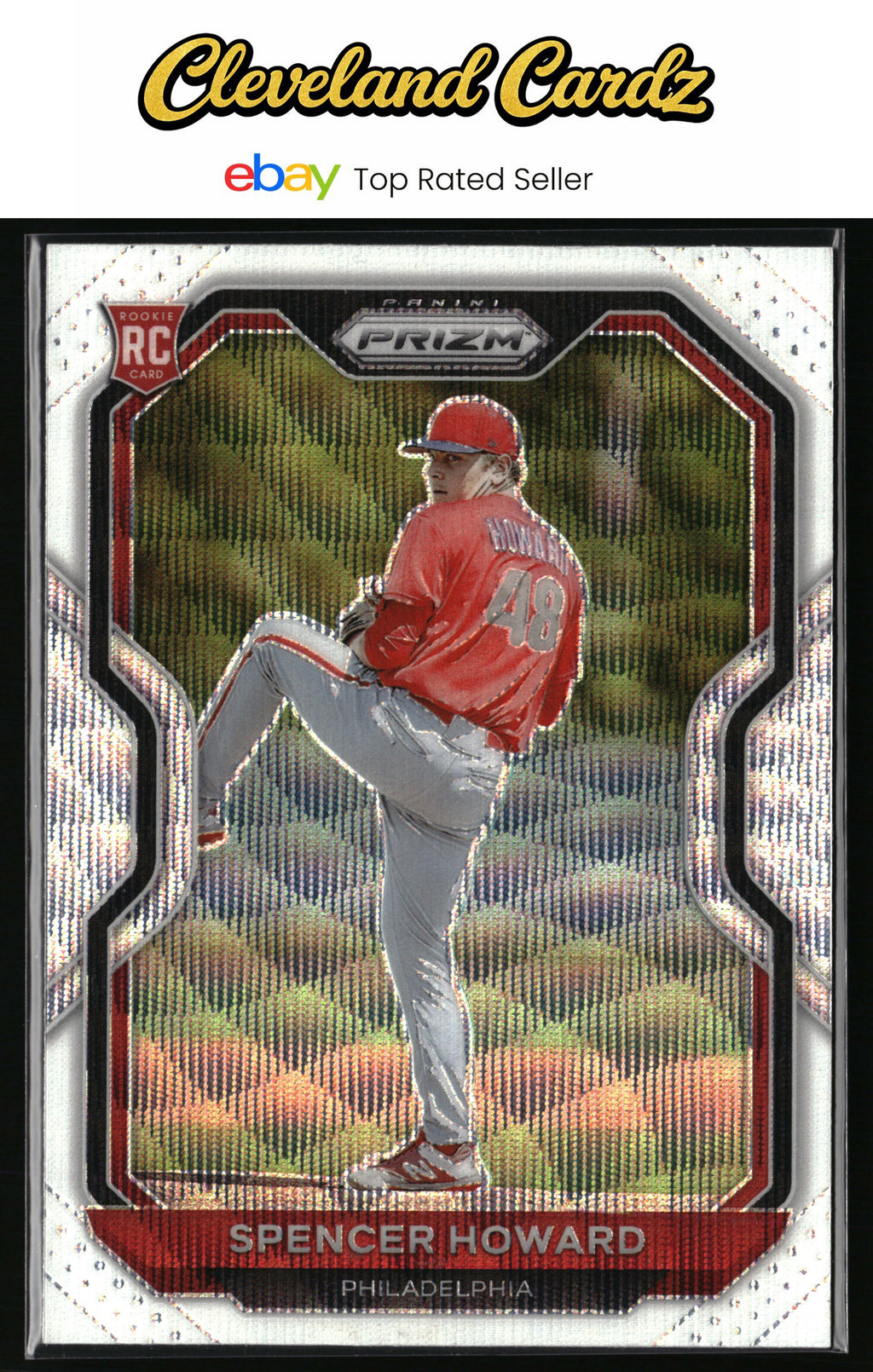 2021 Panini Prizm #66 Spencer Howard White Wave Prizm