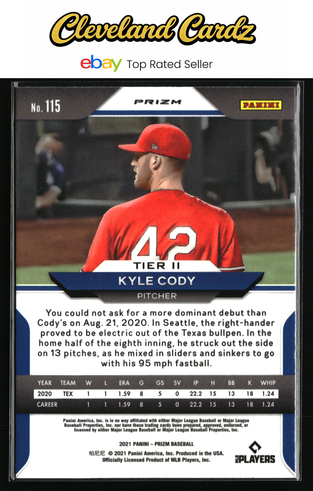 2021 Panini Prizm #115 Kyle Cody White Wave Prizm