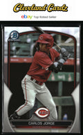 2023 Bowman Draft #BDC-105 Carlos Jorge Chrome Refractor