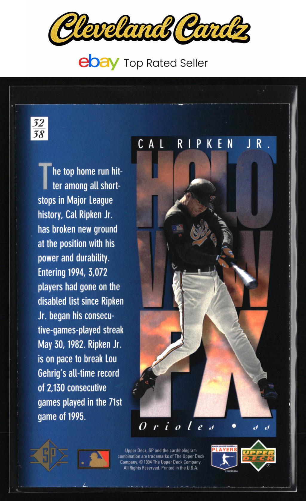 1994 SP #32 Cal Ripken Jr. Holoview FX