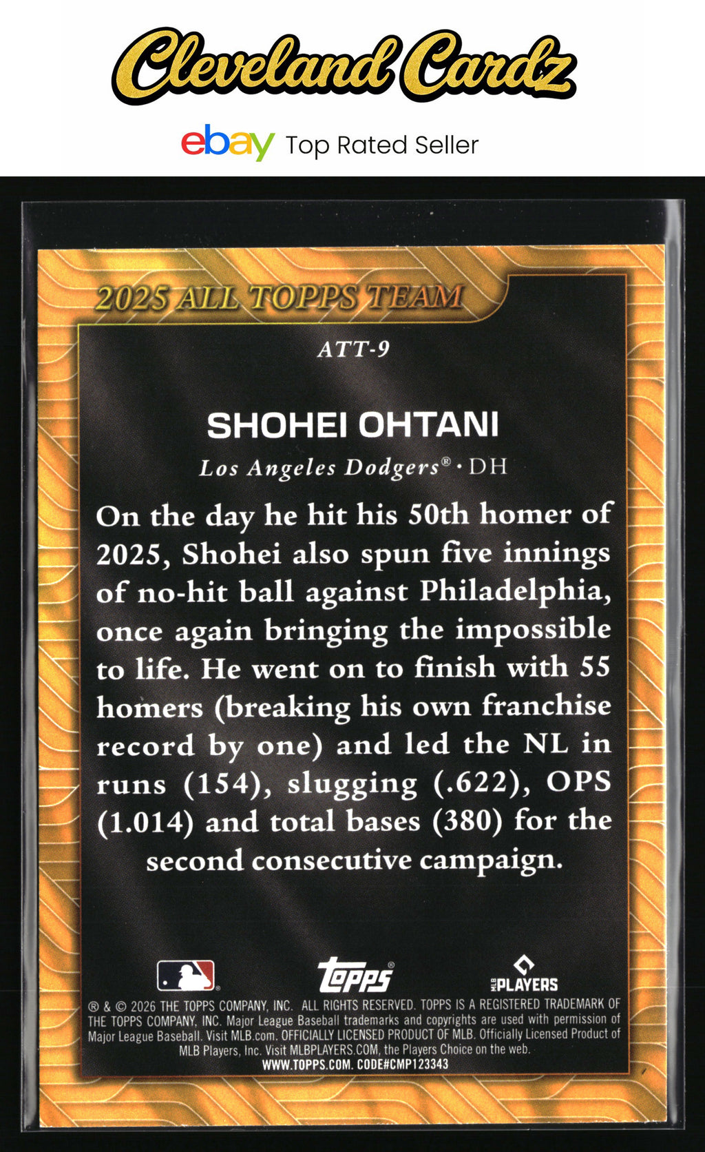 2026 Topps #ATT-9 Shohei Ohtani 2025 All Topps Team