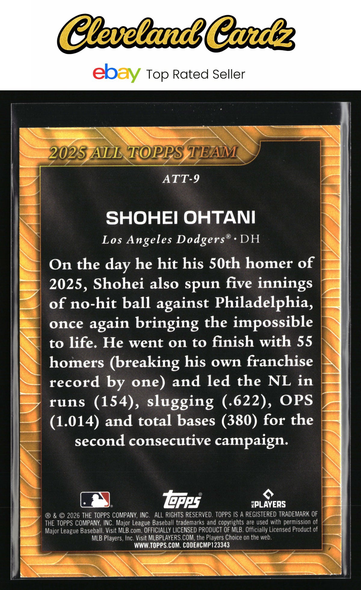2026 Topps #ATT-9 Shohei Ohtani 2025 All Topps Team