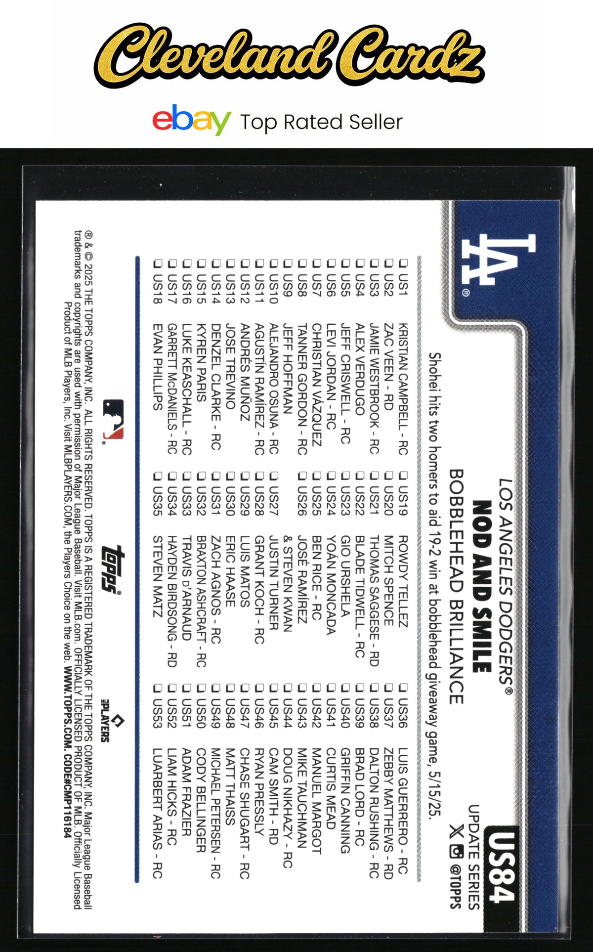 2025 Topps Update #US84 Nod and Smile
