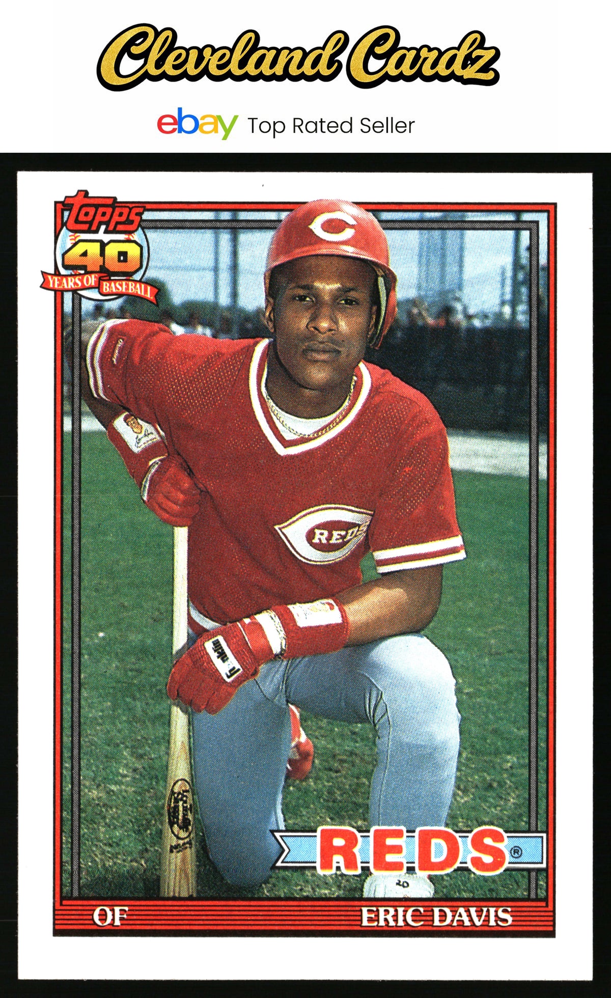 1991 Topps #550 Eric Davis