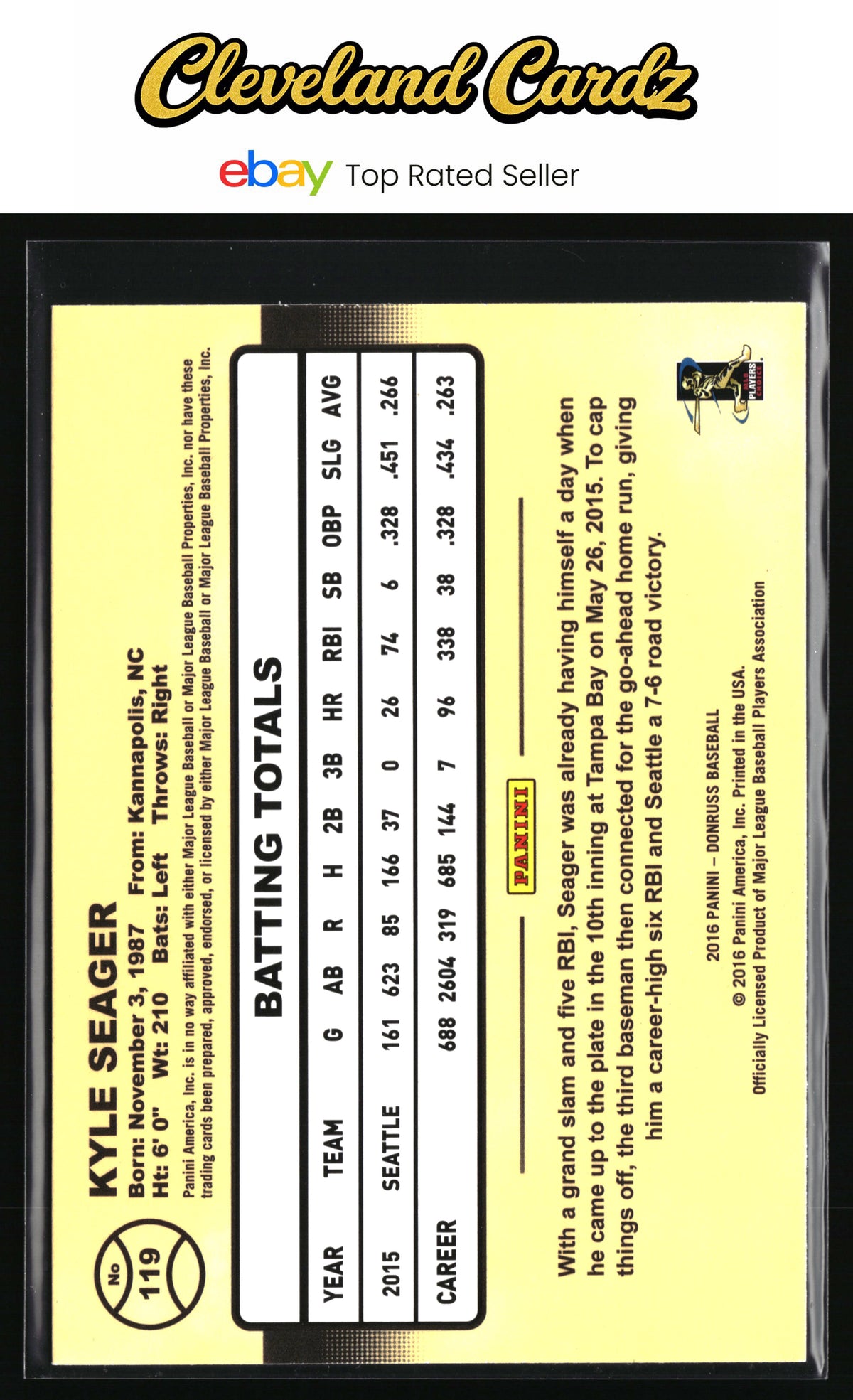2016 Donruss #119 Kyle Seager