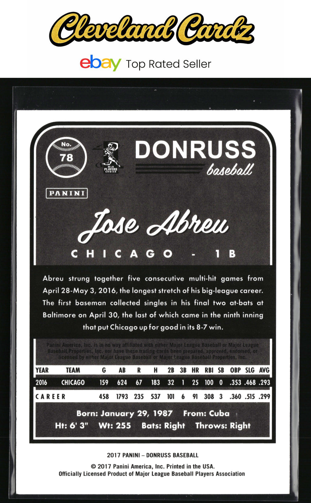 2017 Donruss #78 Jose Abreu