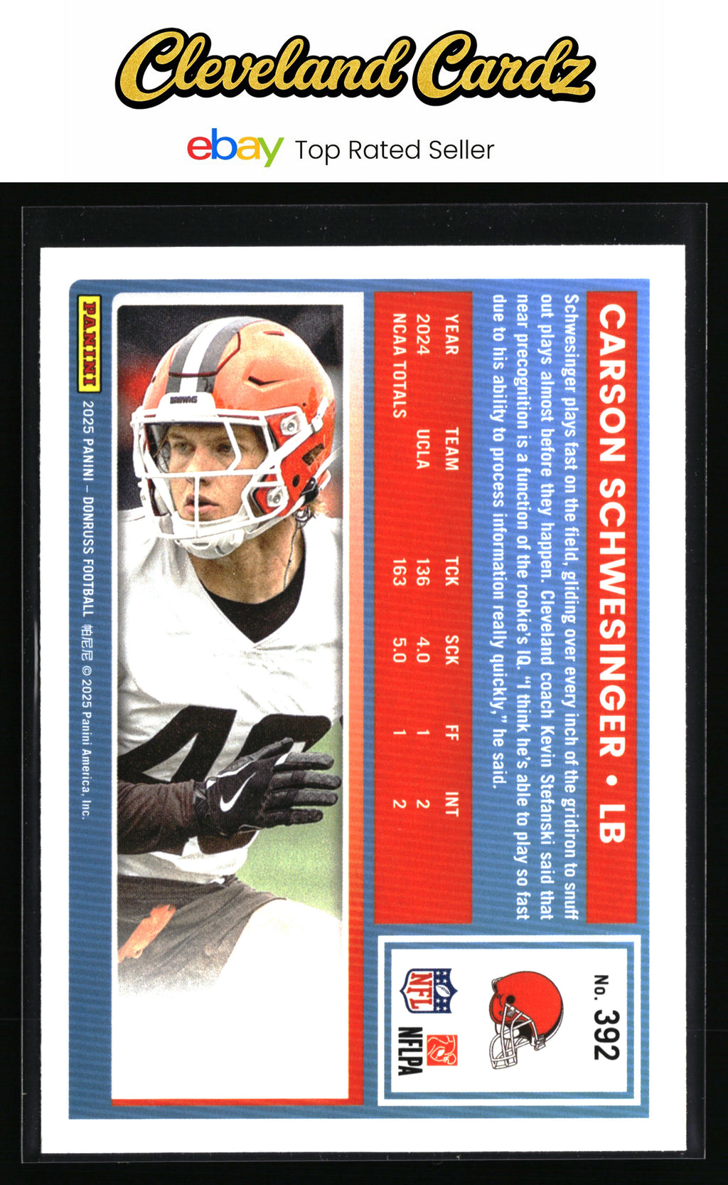 2025 Donruss #392 Carson Schwesinger