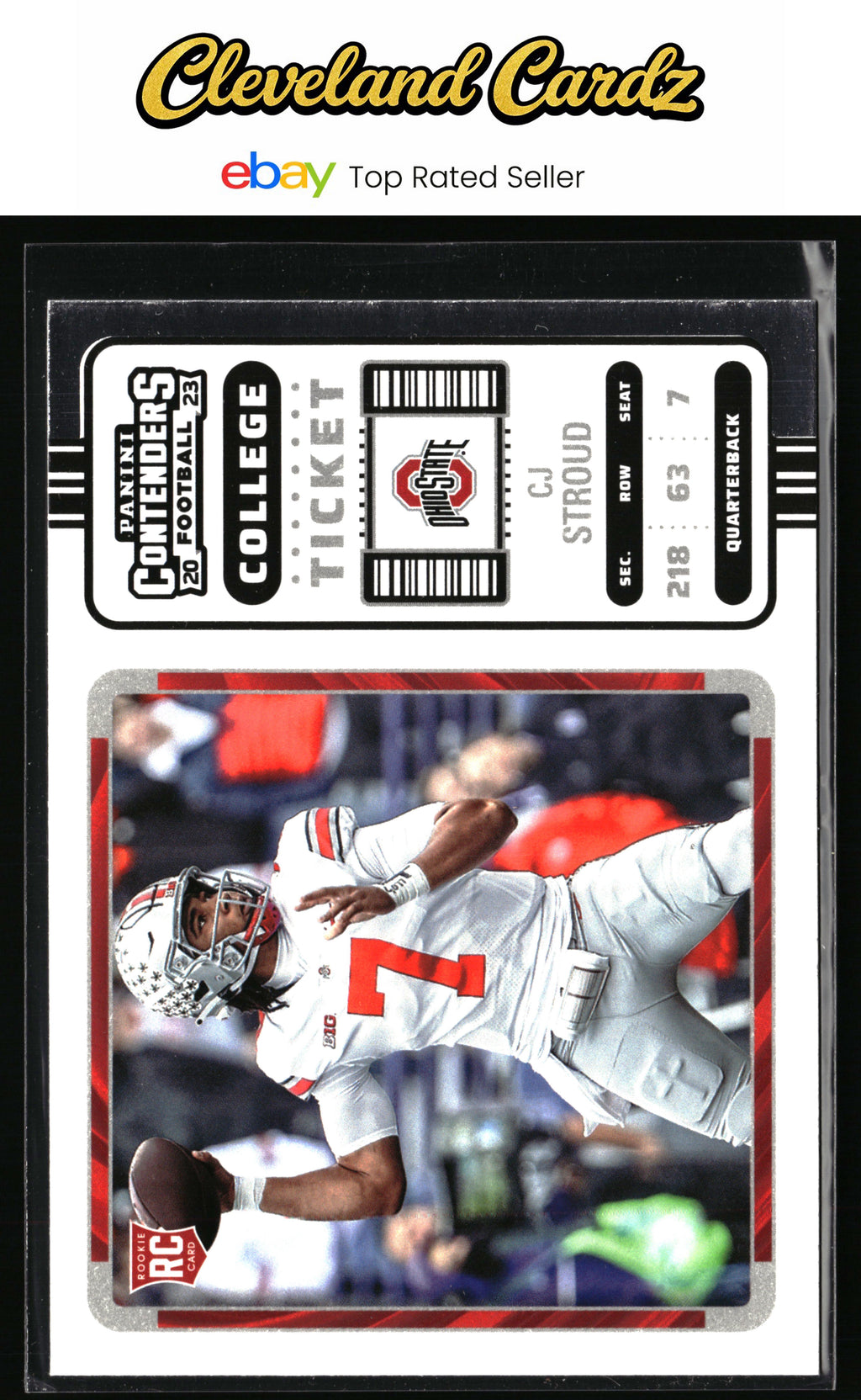 2023 Panini Chronicles Draft Picks #3 C.J. Stroud Contenders College Ticket
