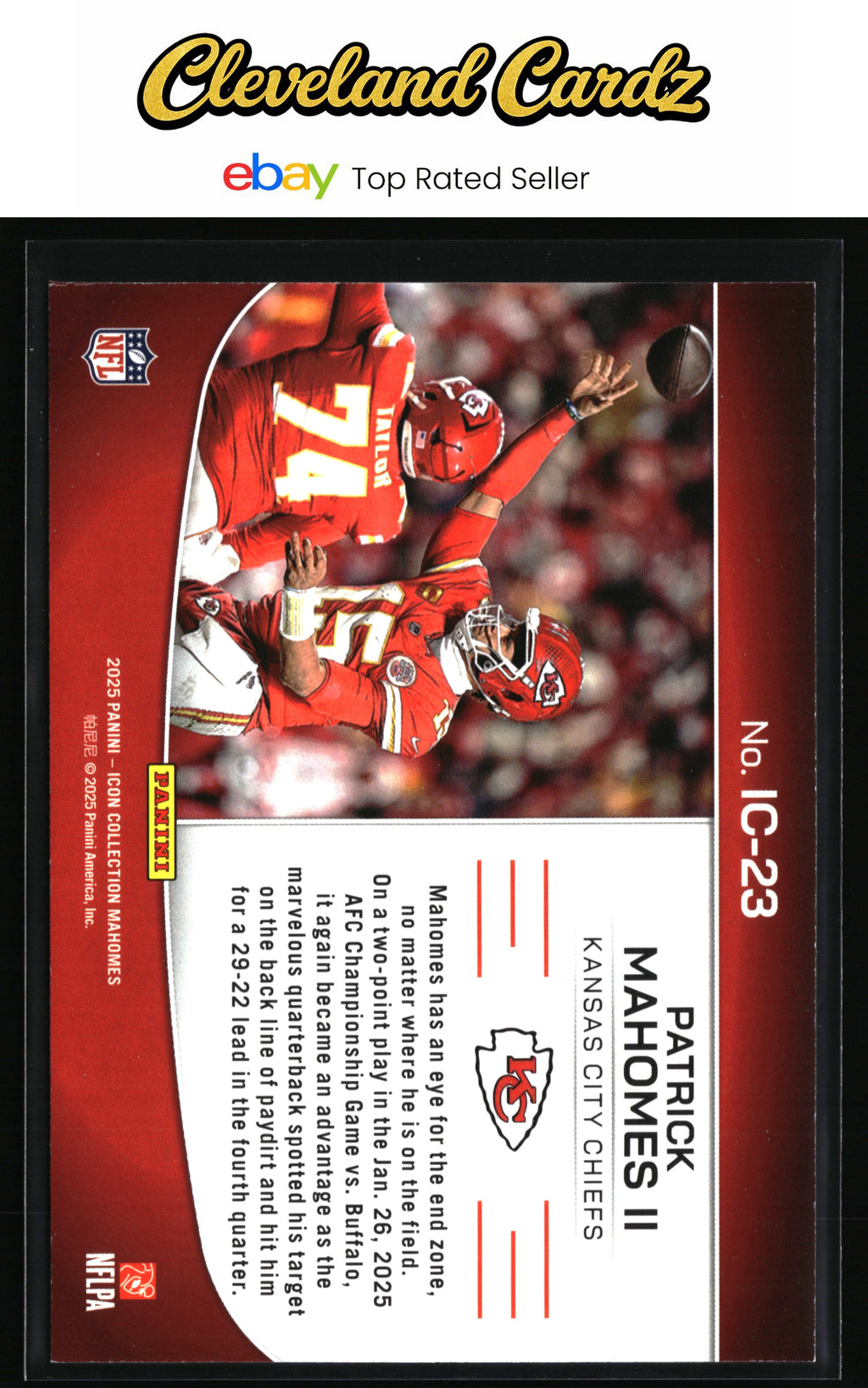 2025 Panini Mahomes Icon Collection - Icon Highlights #IC-23 Patrick Mahomes II