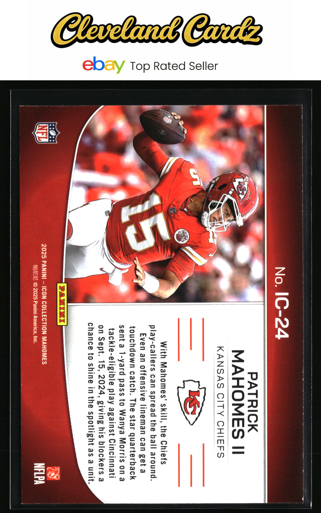 2025 Panini Mahomes Icon Collection - Icon Highlights #IC-24 Patrick Mahomes II