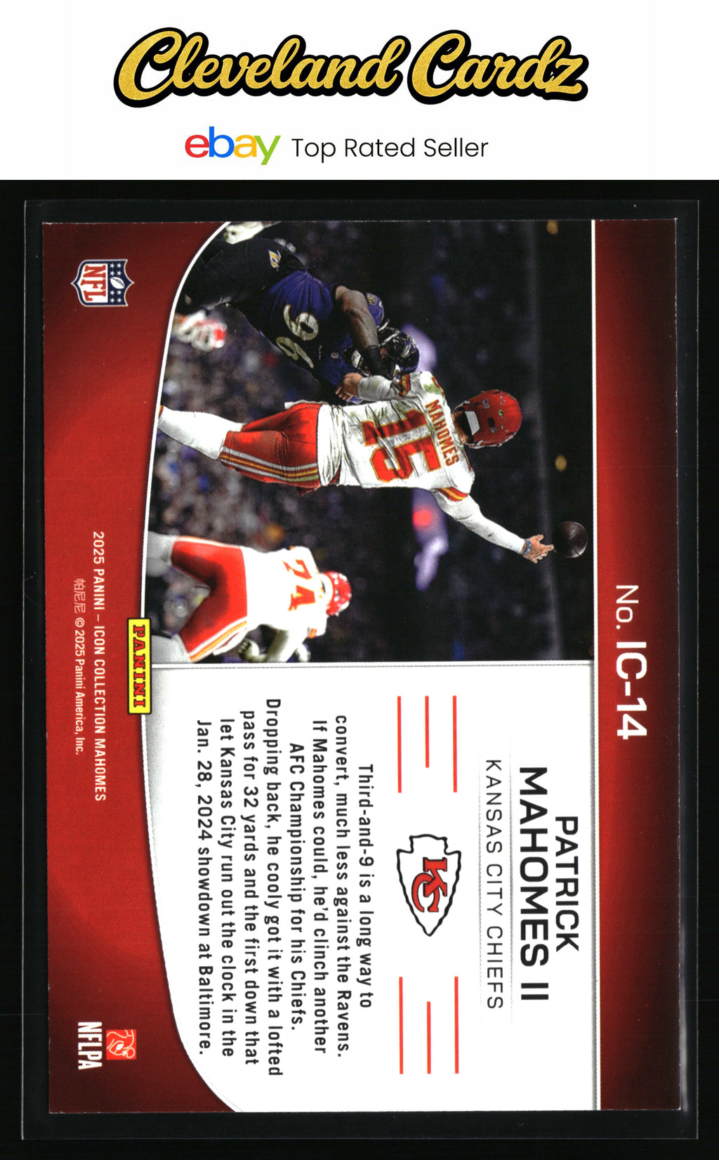 2025 Panini Mahomes Icon Collection - Icon Highlights #IC-14 Patrick Mahomes II