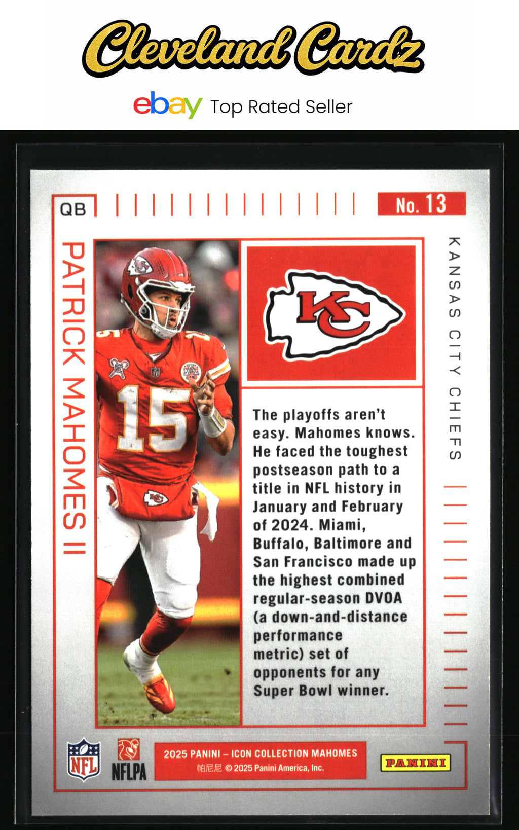 2025 Panini Authentically Mahomes Icon Collection #13 Patrick Mahomes II