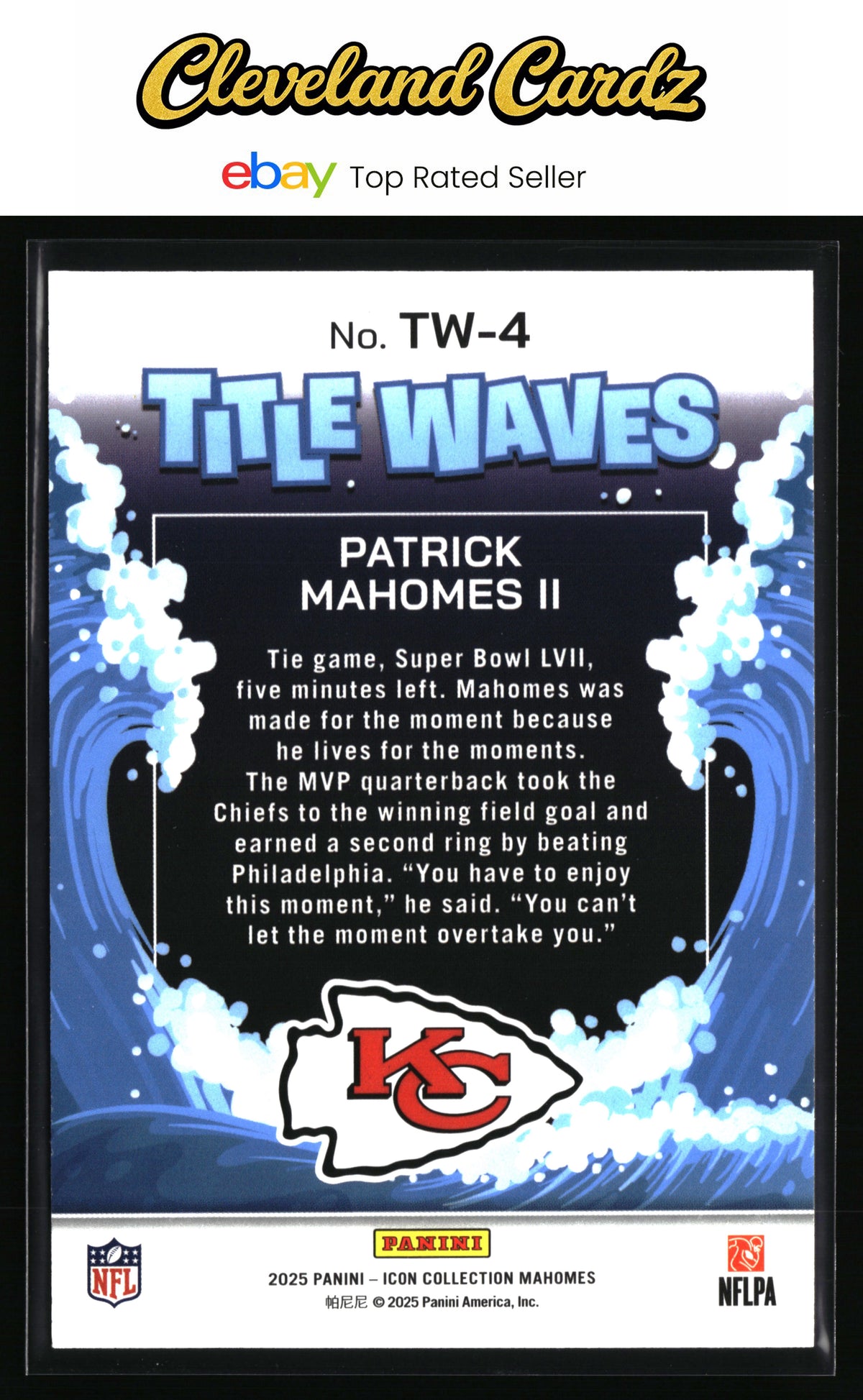 2025 Panini Mahomes Icon Collection - Title Waves #TW-4 Patrick Mahomes II