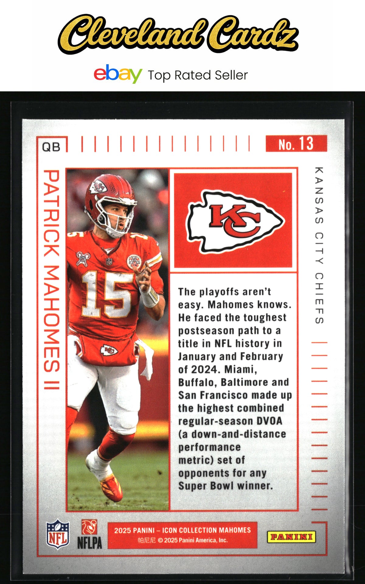 2025 Panini Authentically Mahomes Icon Collection #13 Patrick Mahomes II
