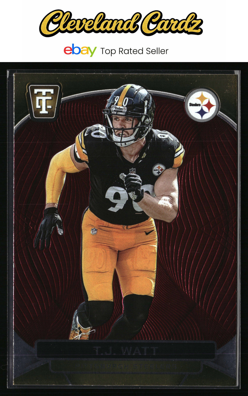 2024 Panini Totally Certified #79 T.J. Watt Mirror Maroon