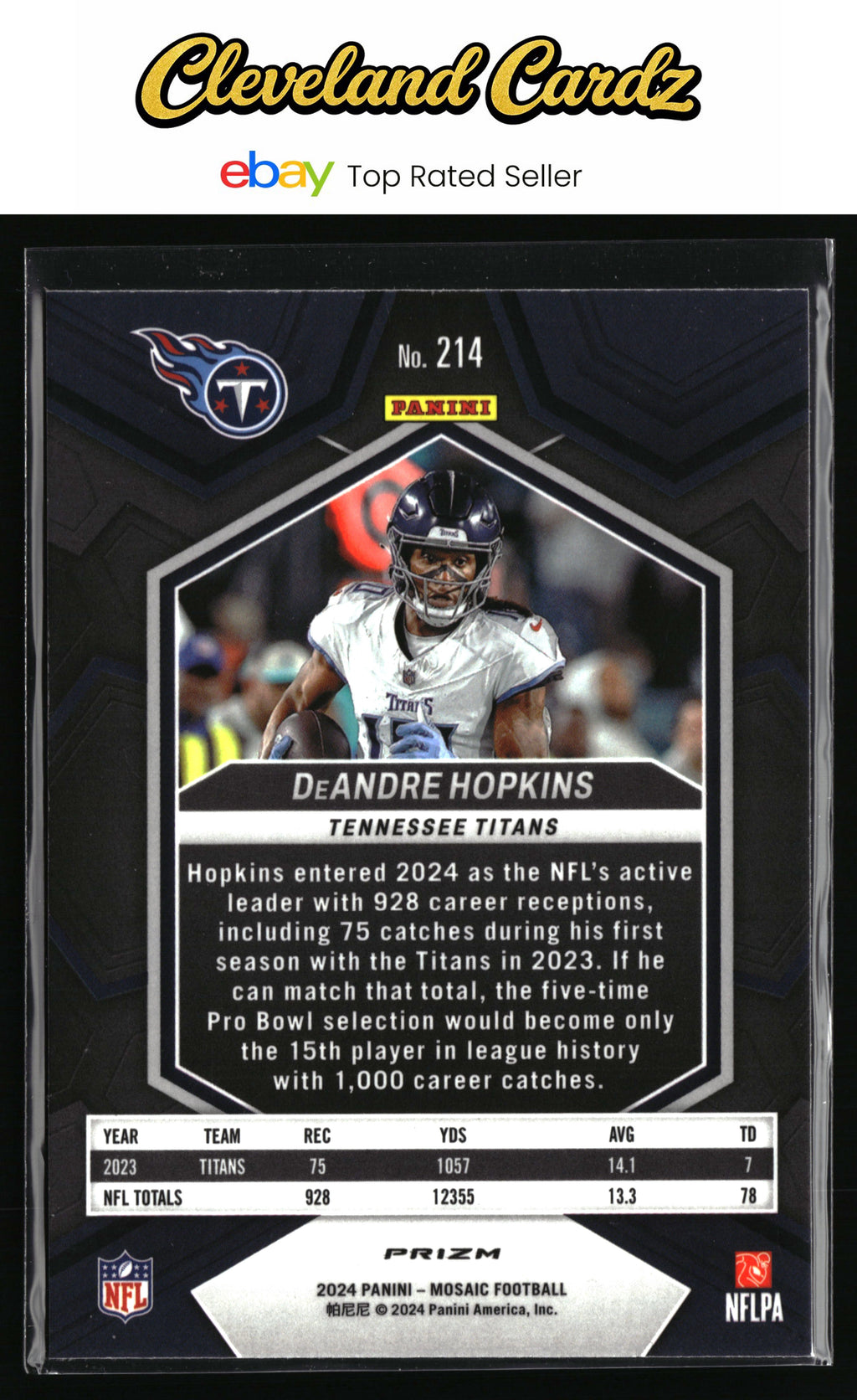 2024 Panini Mosaic #214 DeAndre Hopkins Mosaic Red