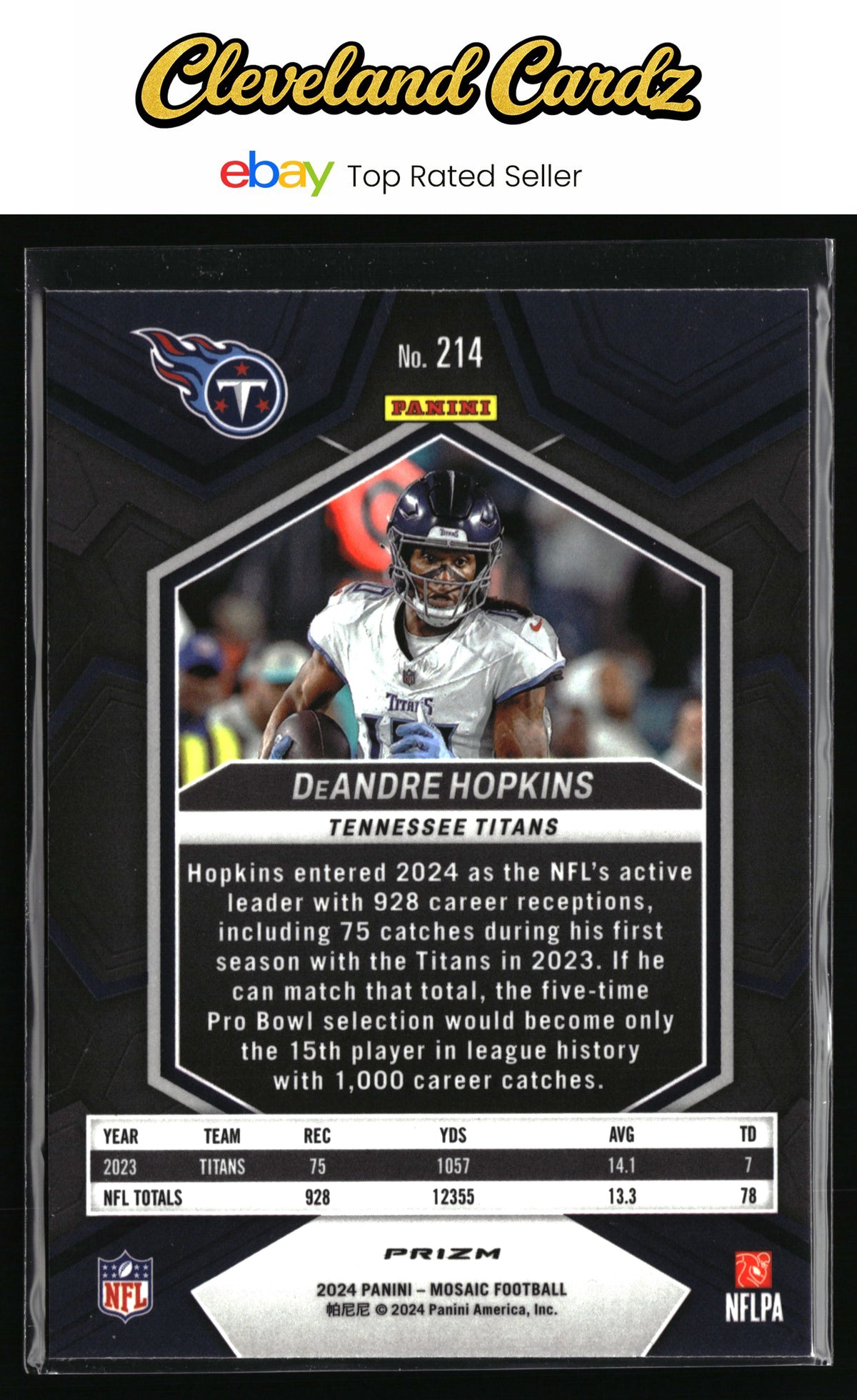 2024 Panini Mosaic #214 DeAndre Hopkins Mosaic Red