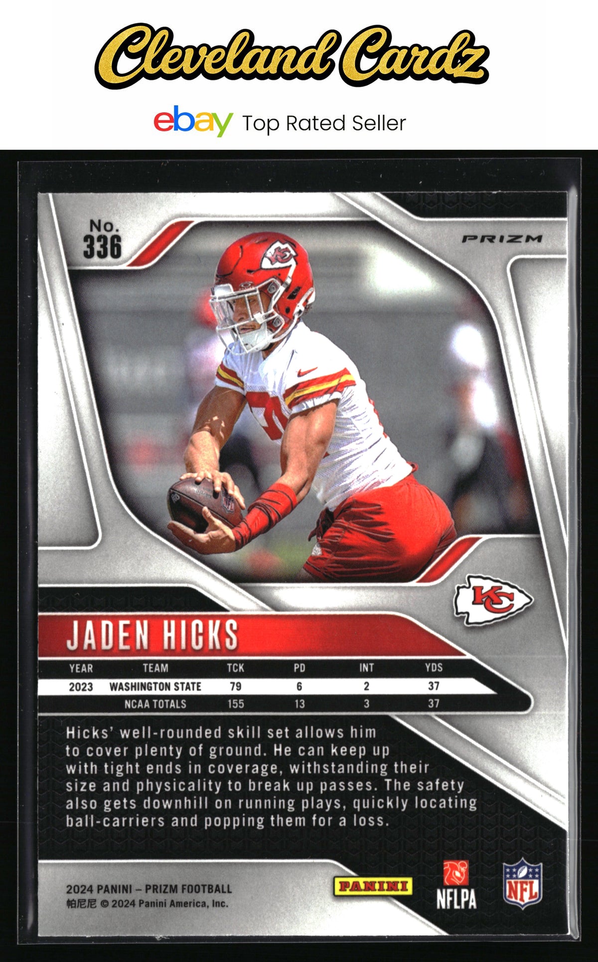 2024 Panini Prizm #336 Jaden Hicks Neon Green Pulsar