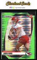 2024 Panini Prizm #336 Jaden Hicks Neon Green Pulsar