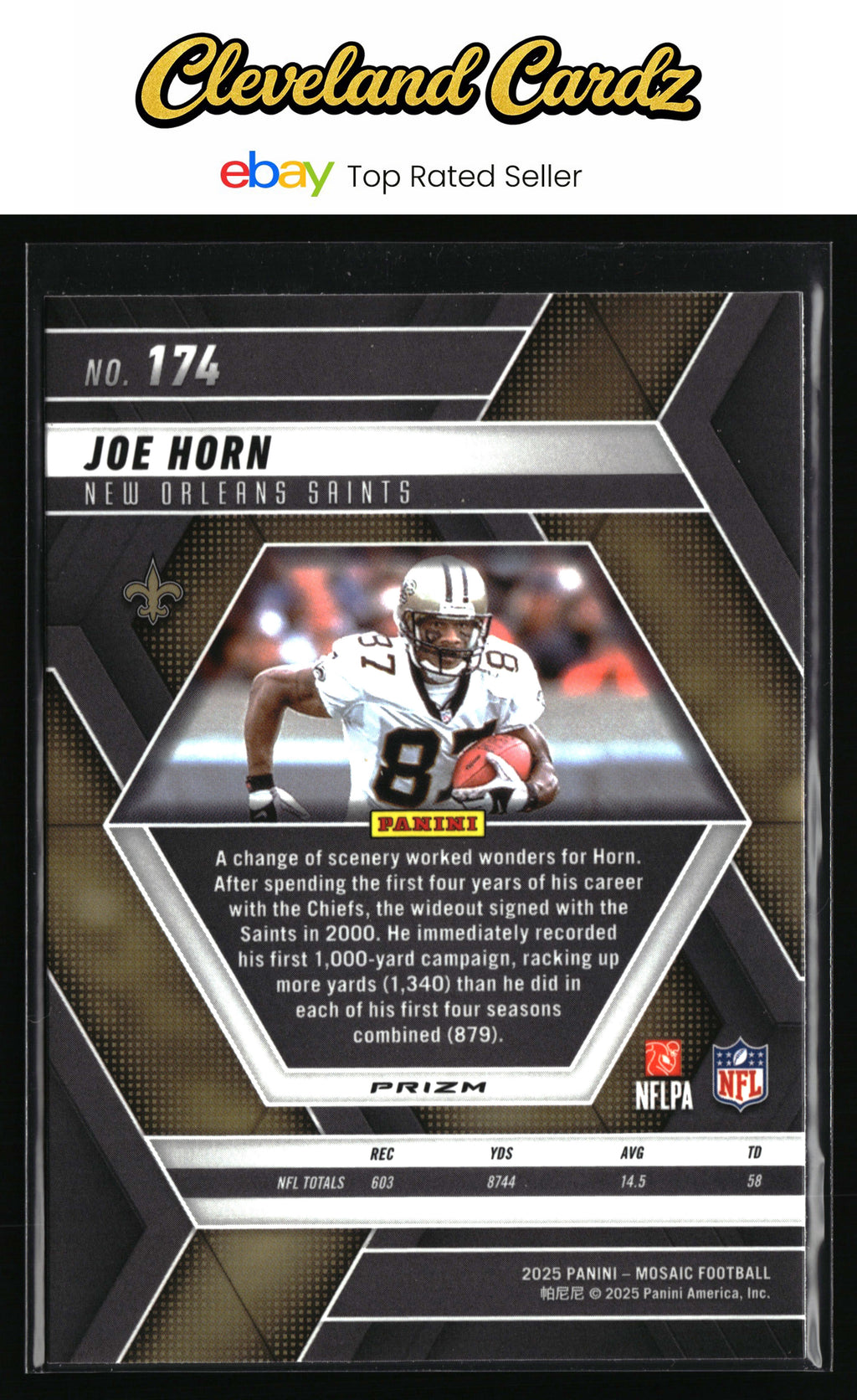 2025 Panini Mosaic #174 Joe Horn Silver