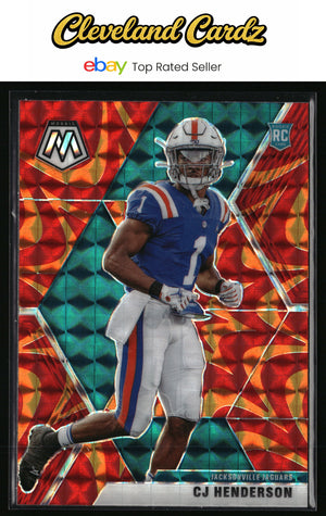 2020 Panini Mosaic #246 CJ Henderson Prizm Reactive Gold