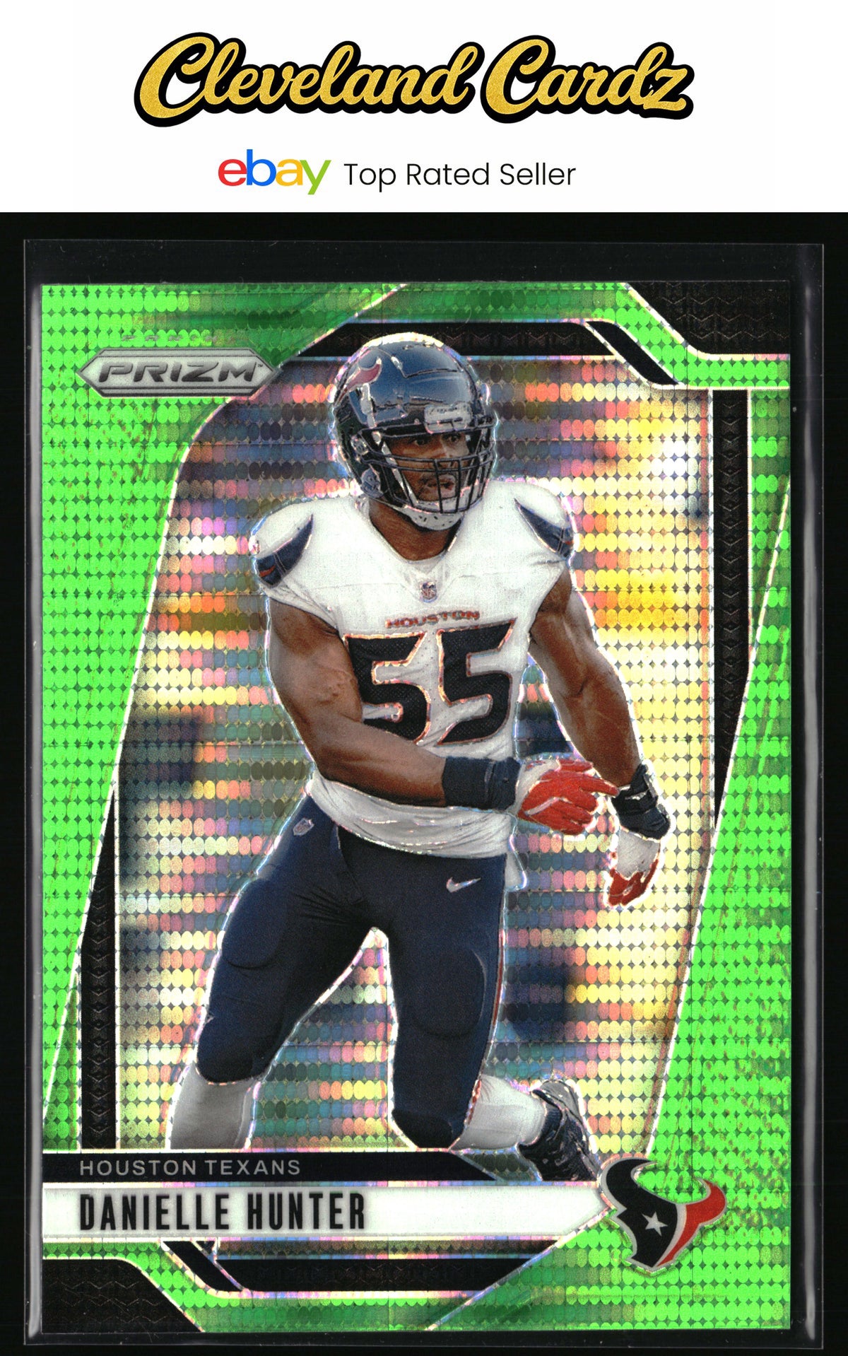 2024 Panini Prizm #117 Danielle Hunter Neon Green Pulsar