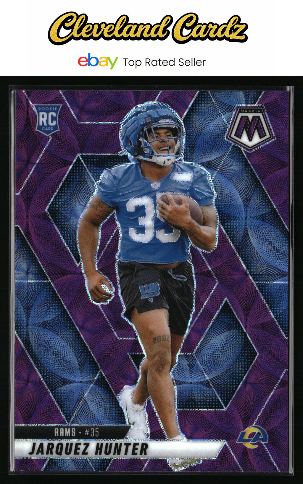 2025 Panini Mosaic #380 Jarquez Hunter Purple Scope
