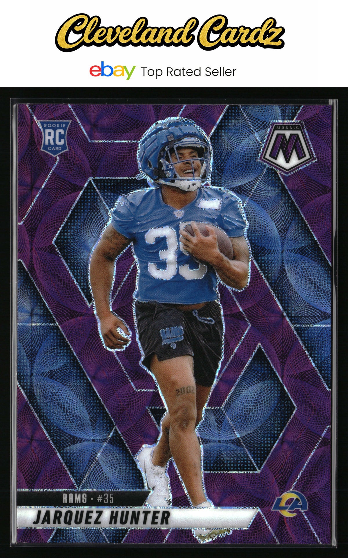 2025 Panini Mosaic #380 Jarquez Hunter Purple Scope