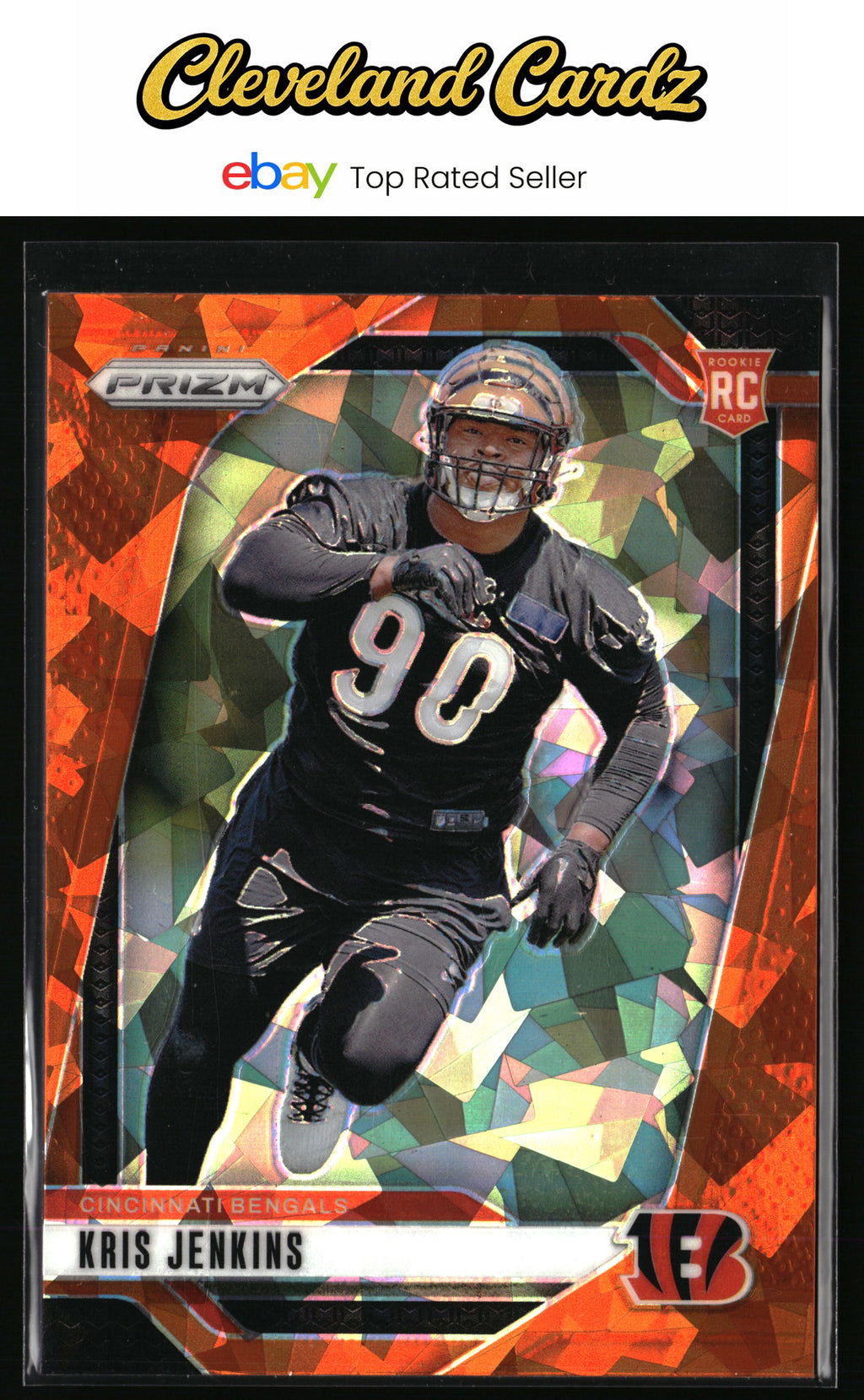 2024 Panini Prizm #364 Kris Jenkins Orange Ice COLORMATCH