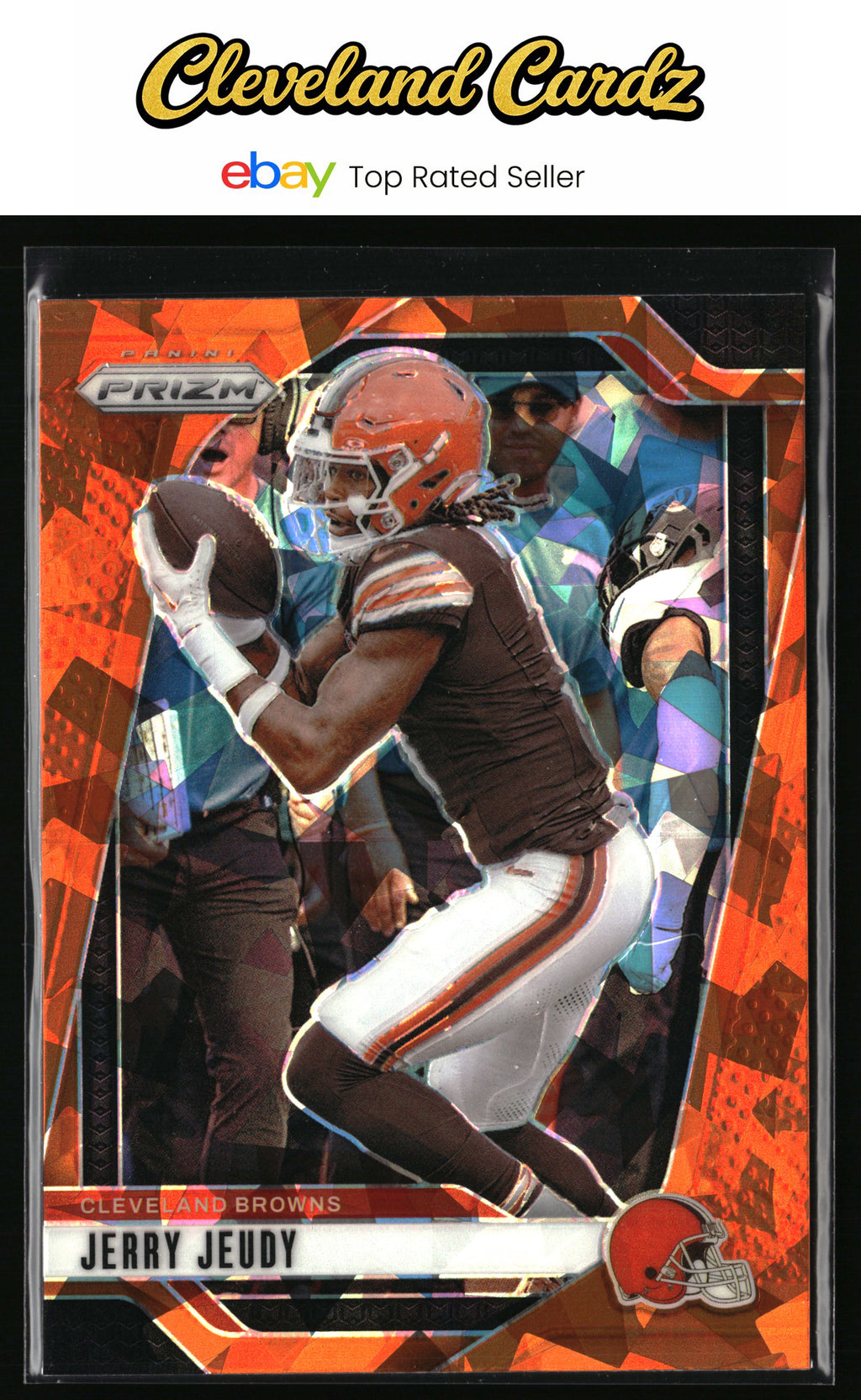2024 Panini Prizm #67 Jerry Jeudy Orange Ice COLORMATCH