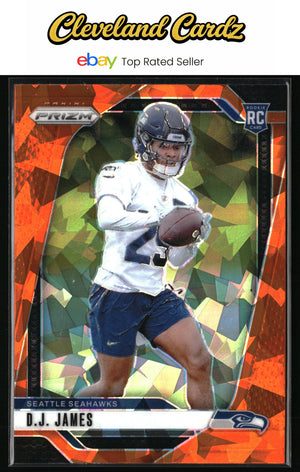 2024 Panini Prizm #322 D.J. James Orange Ice