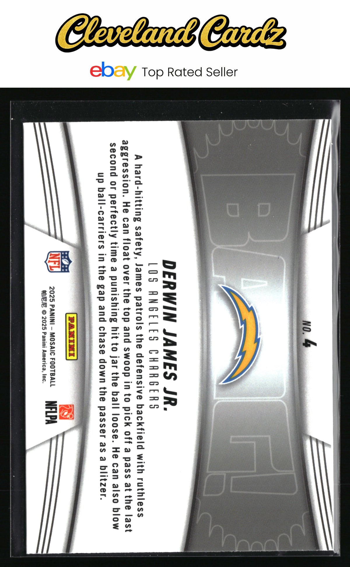 2025 Panini Mosaic #4 Derwin James Jr. Bang! Mosaic
