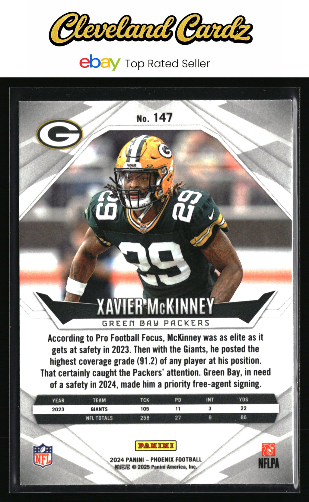 2024 Panini Phoenix #147 Xavier McKinney International
