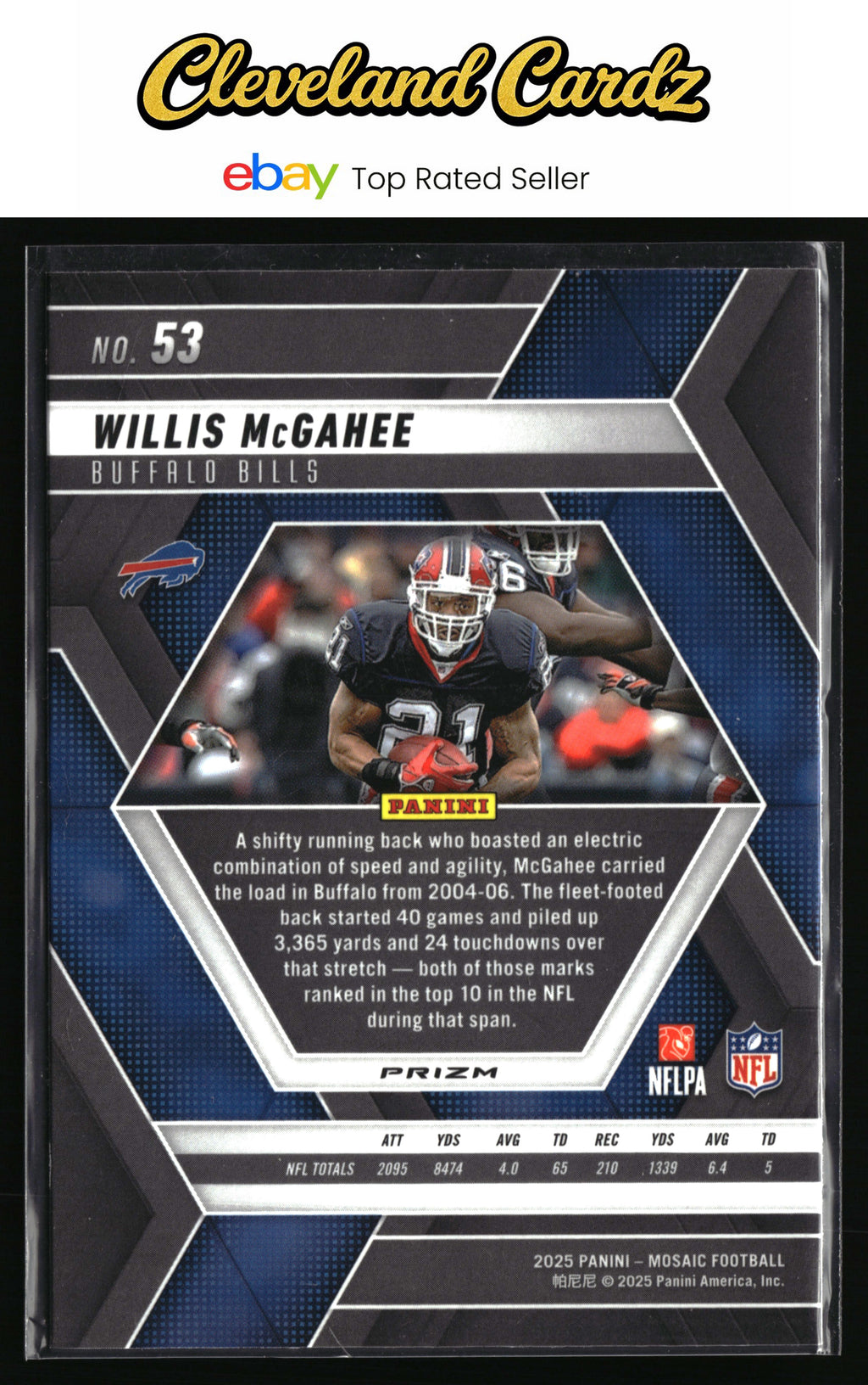 2025 Panini Mosaic #53 Willis McGahee Mosaic Green