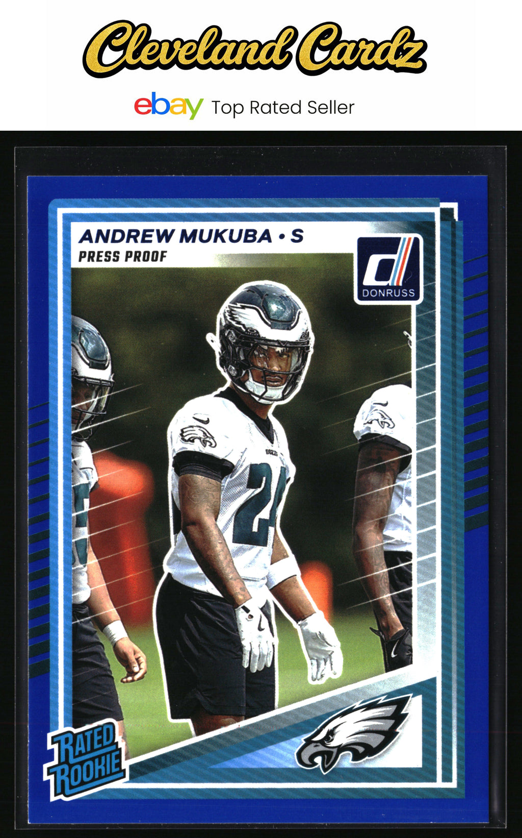 2025 Donruss #380 Andrew Mukuba Press Proofs Blue