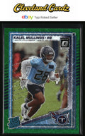 2025 Donruss #378 Kalel Mullings Optic Rated Rookies Preview Green Velocity