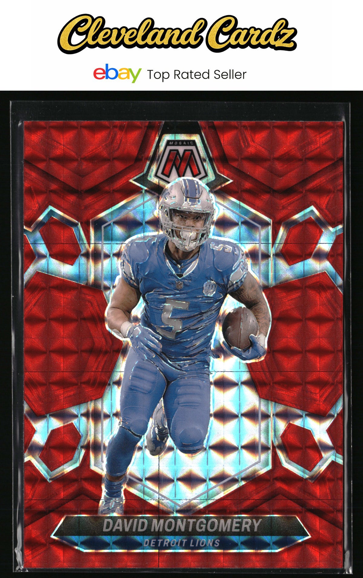 2024 Panini Mosaic #72 David Montgomery Mosaic Red
