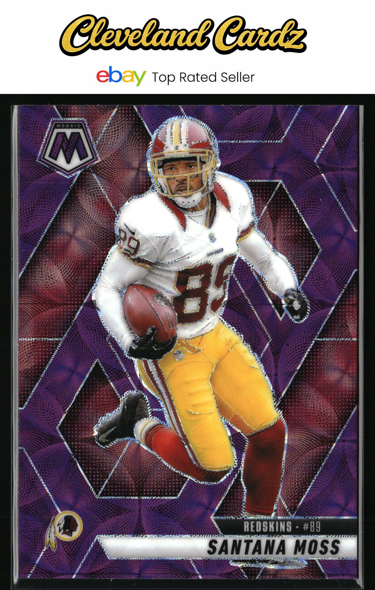 2025 Panini Mosaic #210 Santana Moss Purple Scope