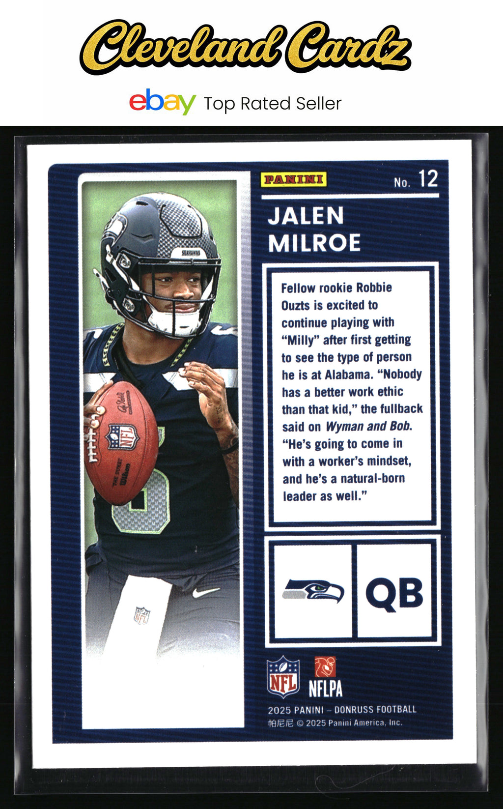 2025 Donruss #12 Jalen Milroe The Rookies
