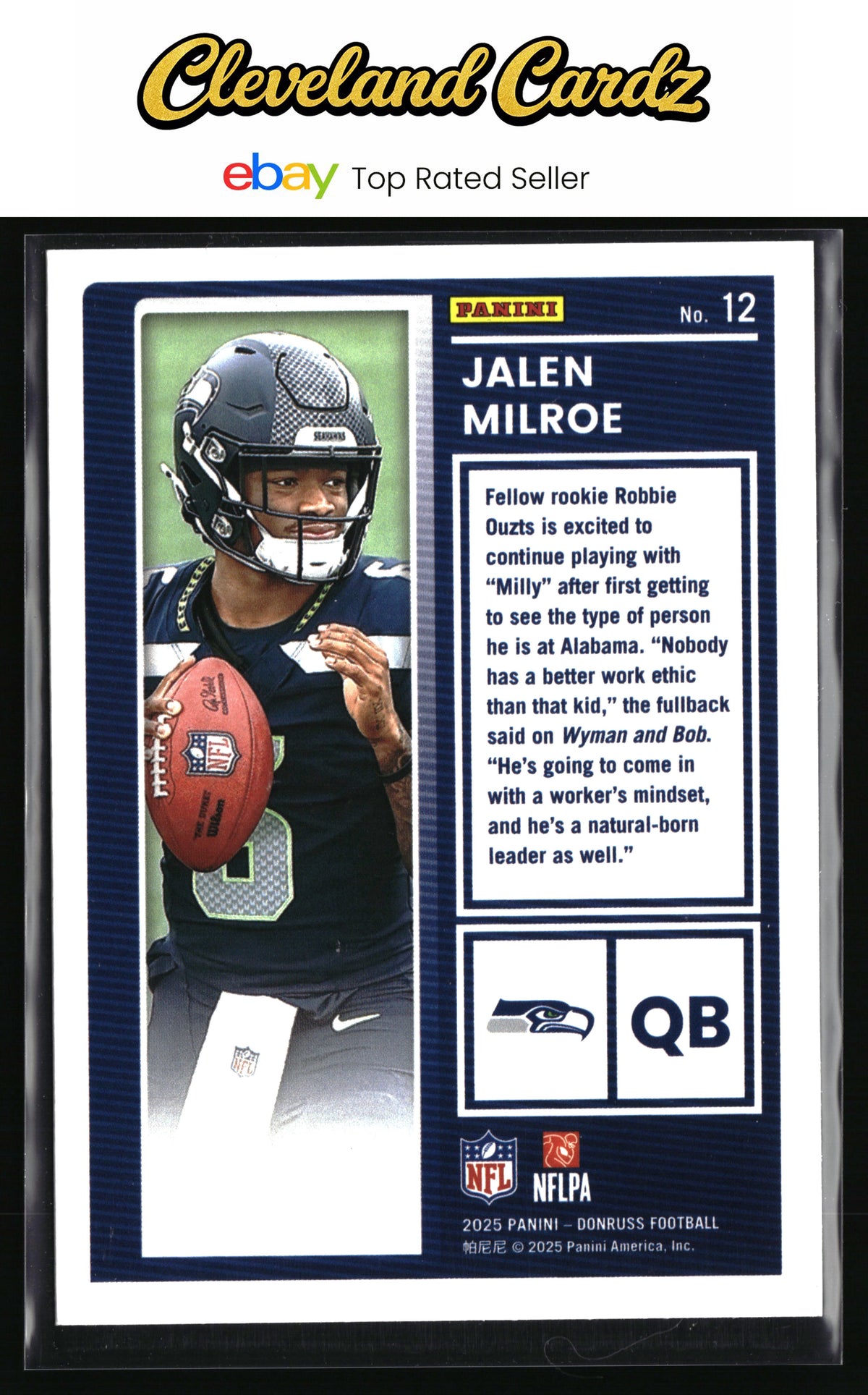 2025 Donruss #12 Jalen Milroe The Rookies