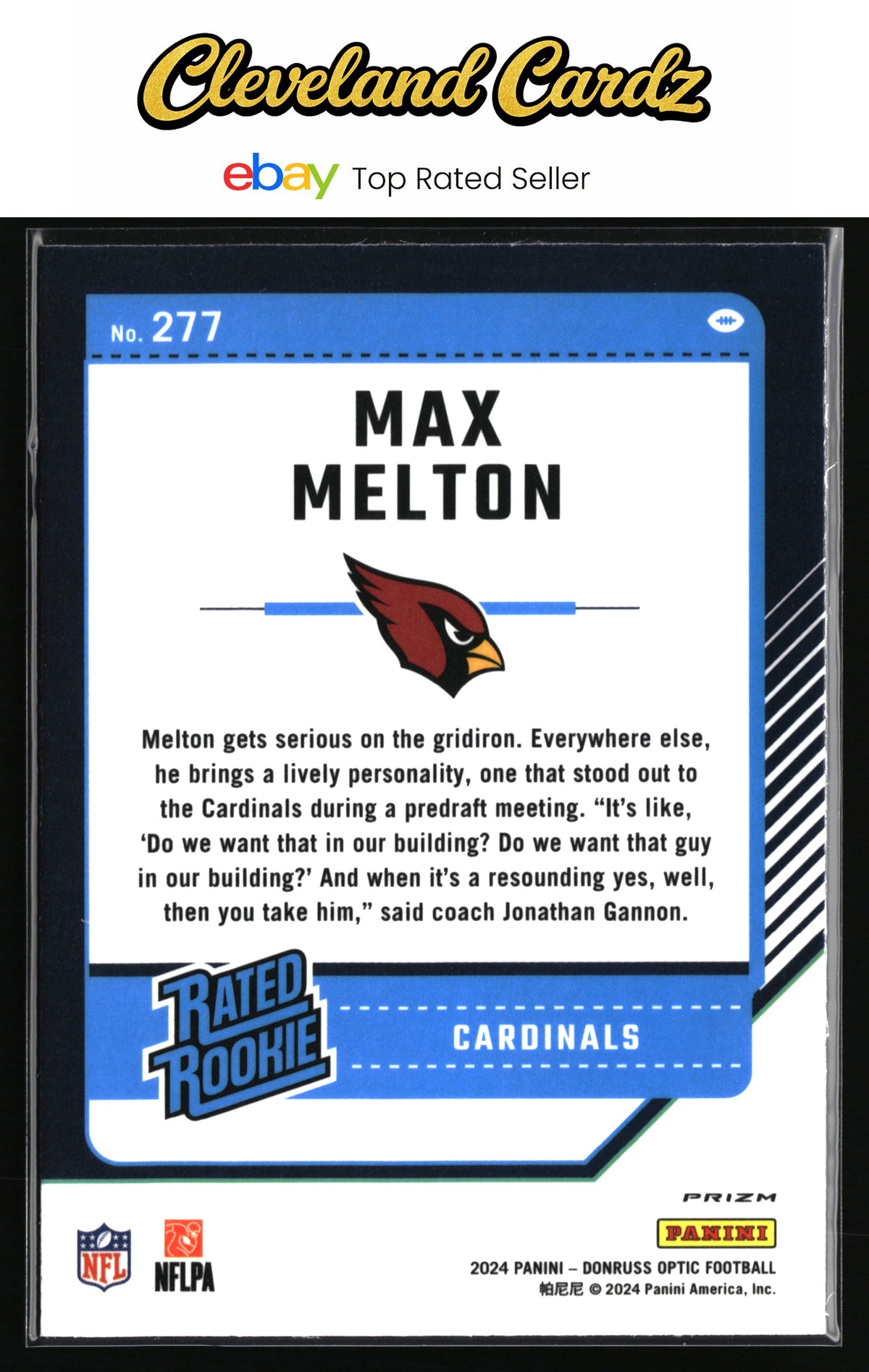 2024 Donruss Optic #277 Max Melton Prizm
