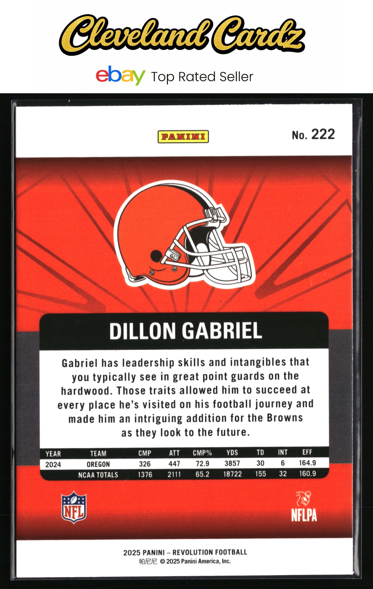 2025 Panini Revolution #222 Dillon Gabriel