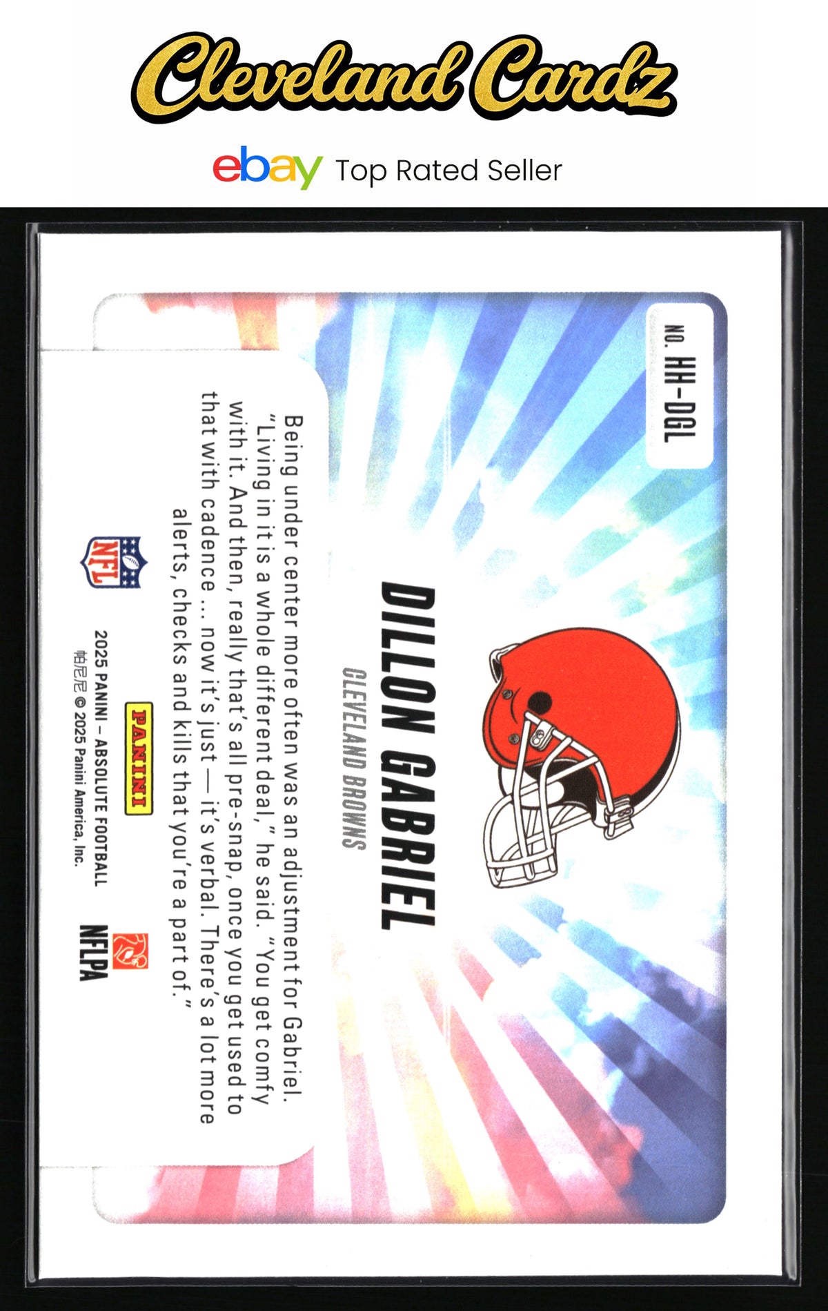 2025 Panini Absolute #HH-DGL Dillon Gabriel Hog Heaven