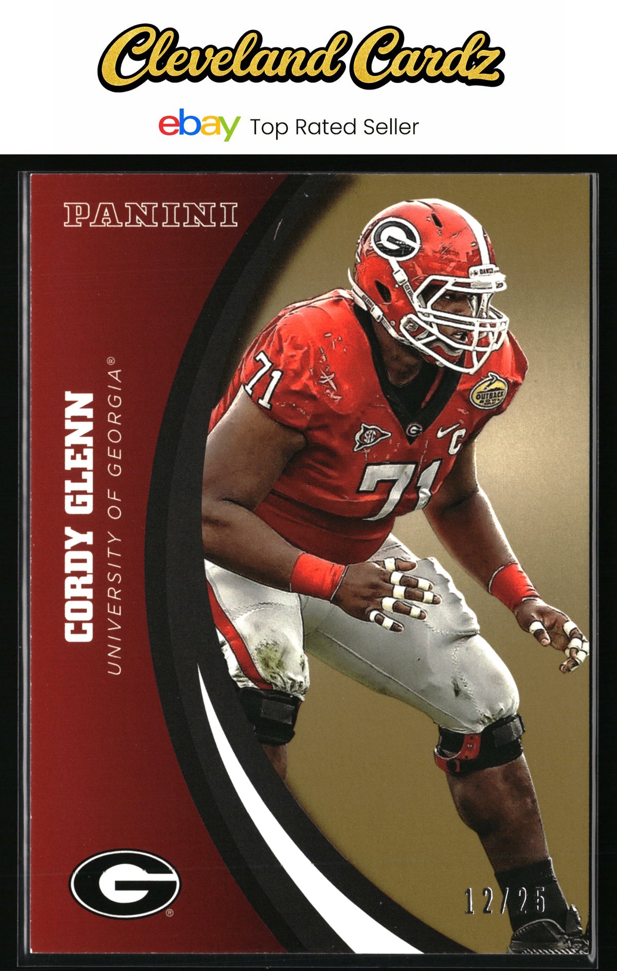 2015 Panini Georgia Bulldogs - Silver #19 Cordy Glenn