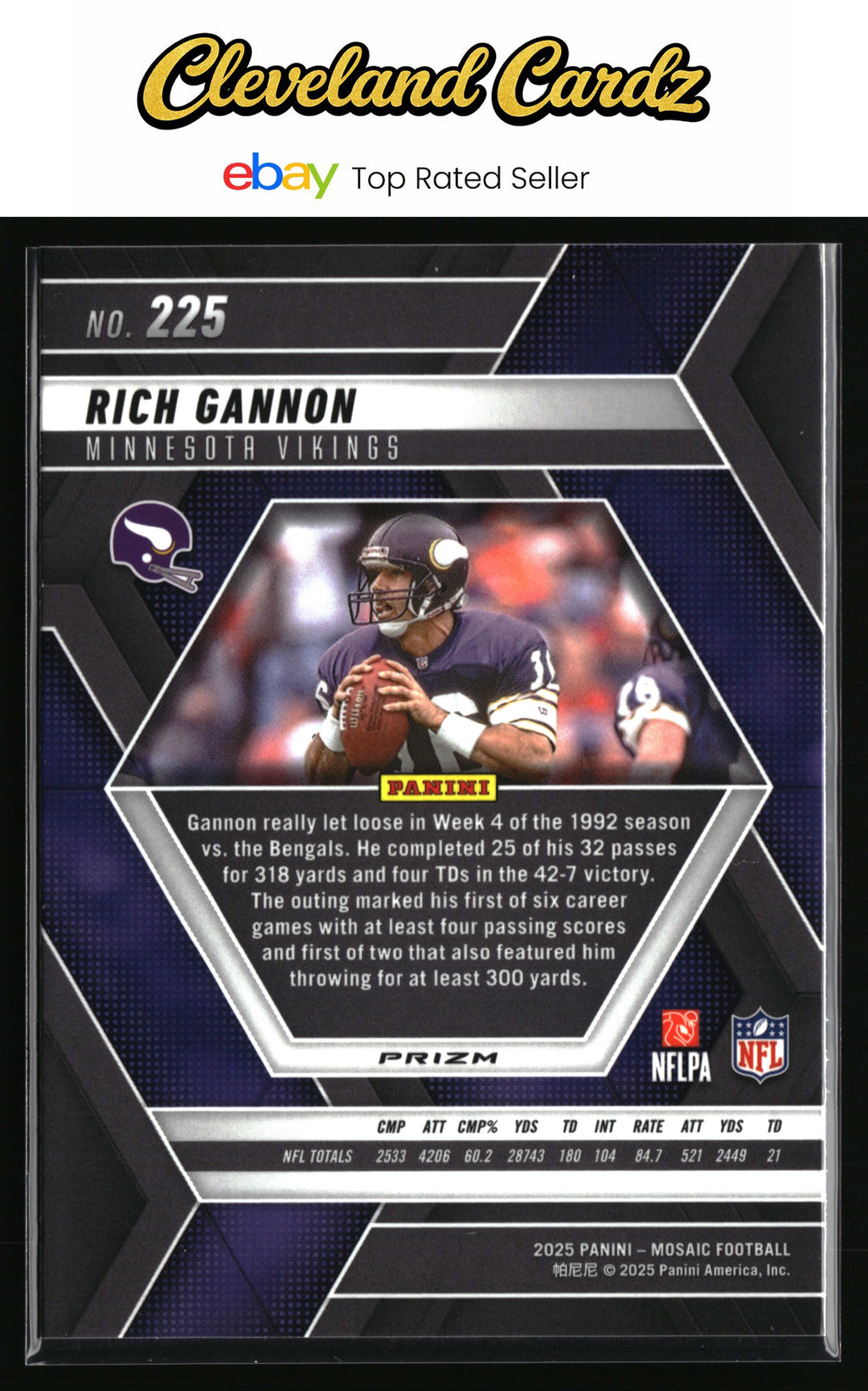 2025 Panini Mosaic #225 Rich Gannon Mosaic