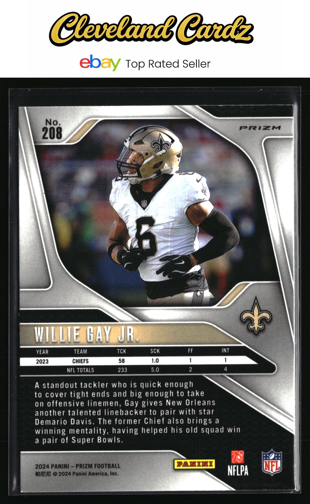2024 Panini Prizm #208 Willie Gay Jr. Neon Green Pulsar